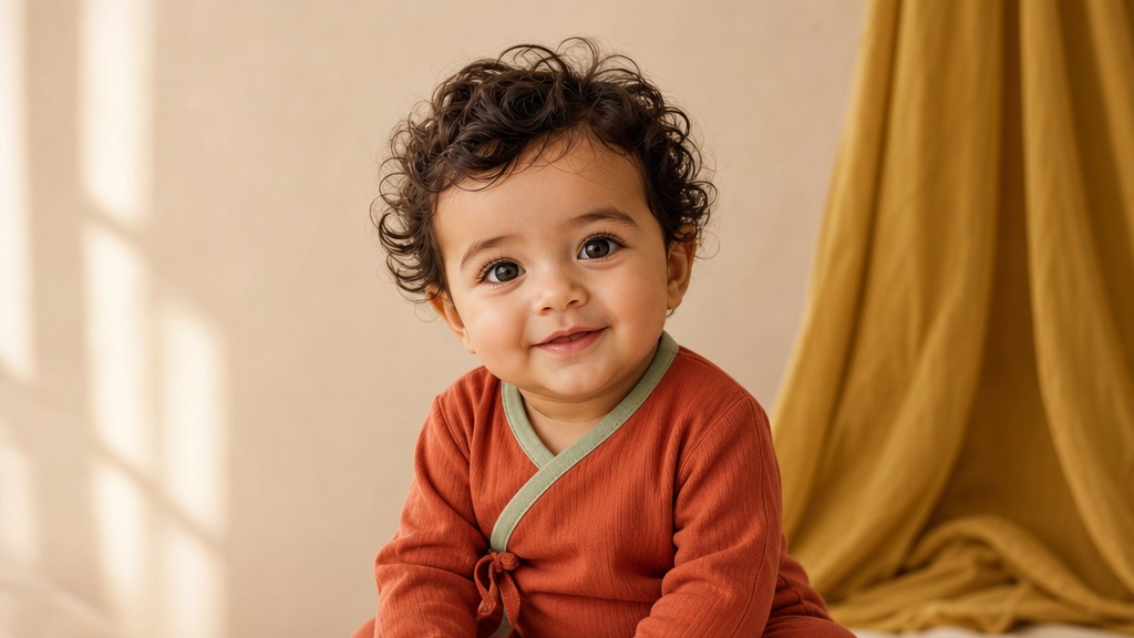 Miniloo baby editorial portrait
