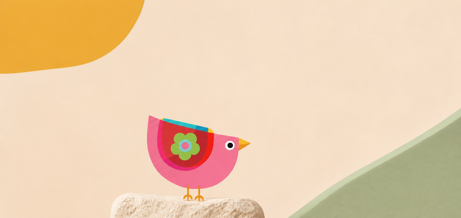 Miniloo bird — brand signature
